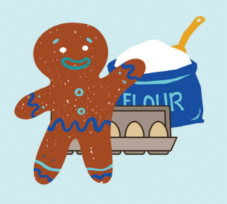 This is an illustration of a gingerbread cookie.