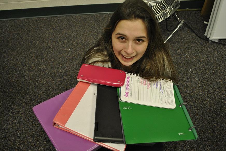 Cara Giron (12) stresses over all of her homework