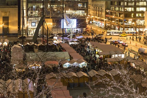 Christkindlmarket in Chicago., in which multiple religions are represented and celebrated. Photo by Jim Prisching. 