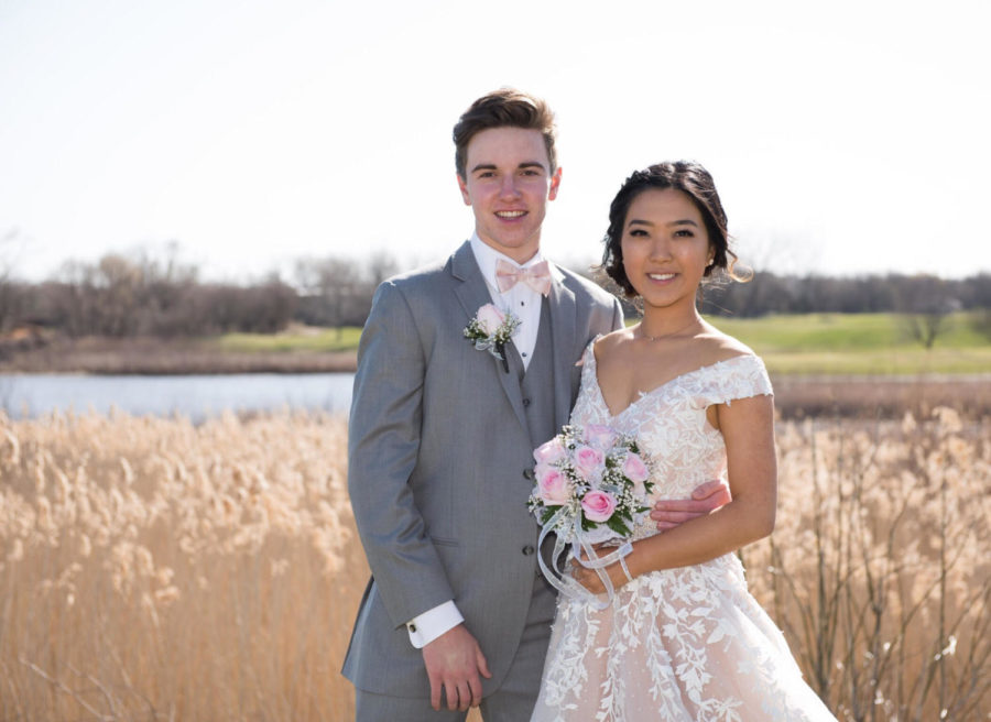 Katy Cheon and Jack Aiello pose together at the White Deer Run Golf Course