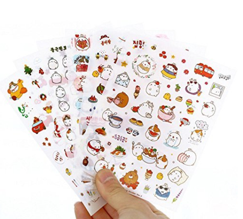 Four sheets of various stickers