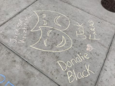 Chalk drawn by Donalie Black and Jack Farag