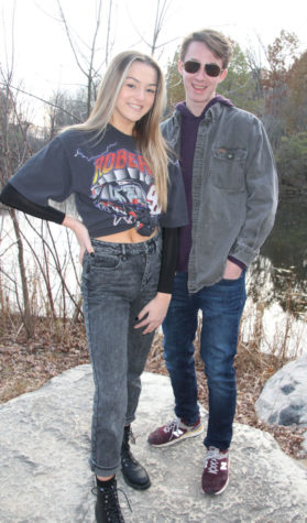 Patrick Lucas and Zoe Lyle pose together outside.