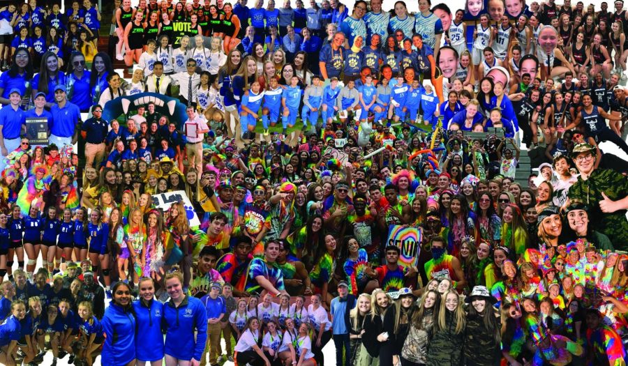 A collage of multiple senior groups and teams of the 2020 senior class