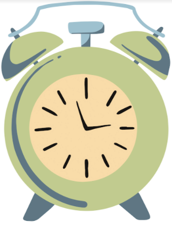 Clock illustration represents extra time for students in the morning