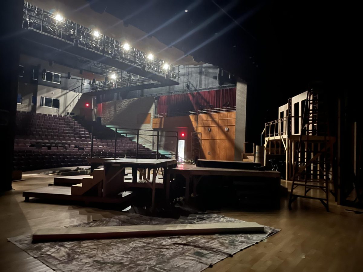 The Crew makes progress on the Hadestown: Teen Edition set design.