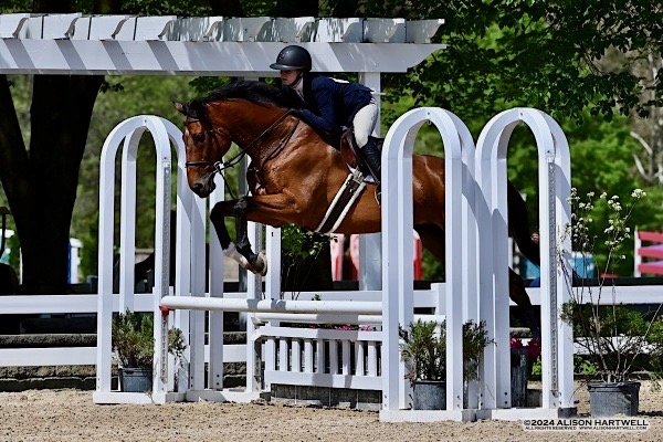 One of Abi Karl's (12) horseback riding competetion where she competes in the Older Junior Hunters at HITS Chicago. 