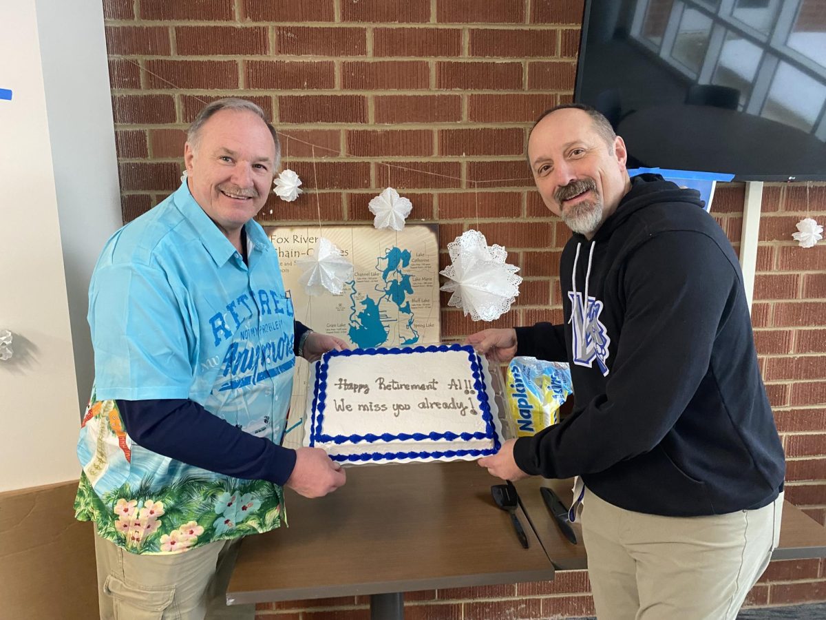 The staff threw a goodbye party for Frank during lunch periods and got him a map of the Chain O’Lakes. Staff came in to wish him well and have a piece of cake.“I had mixed emotions on the very last day...I’m thankful for being able to go around and say my last goodbyes to people, but I knew it wasn’t goodbye forever,” Frank said.